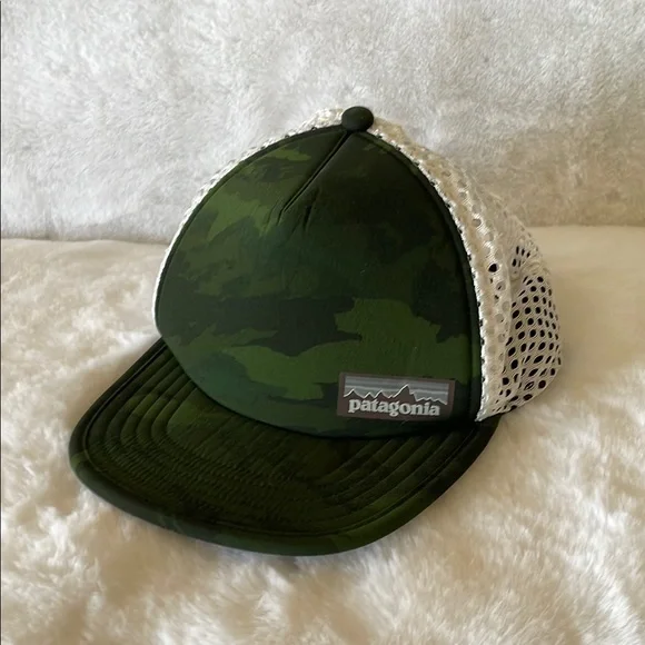 Patagonia Green Camo Trucker Hat - Picture 1 of 8